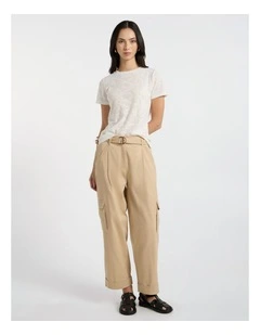 Beth Textured Tee in Ivory