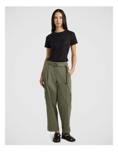 Beth Textured Tee in Black