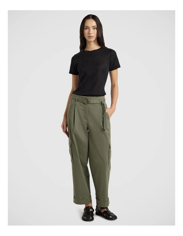 Beth Textured Tee in Black image 1