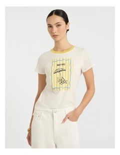 Couldn't Chair Less Tee in Ivory Multi