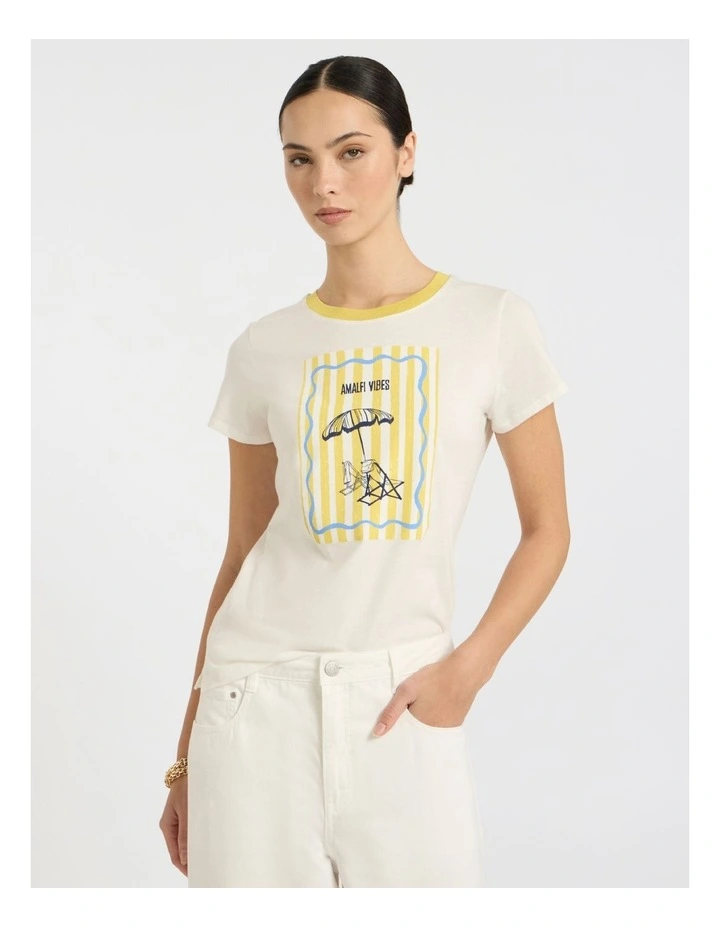 Couldn't Chair Less Tee in Ivory Multi image 2