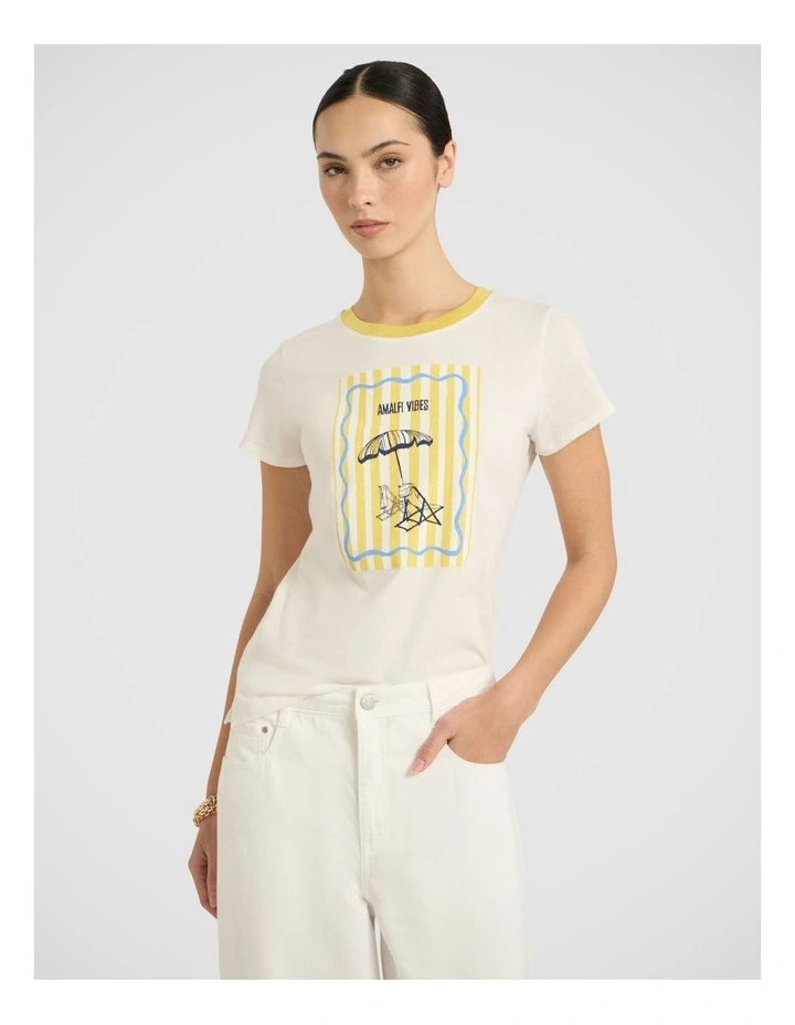 Couldn't Chair Less Tee in Ivory Multi image 2