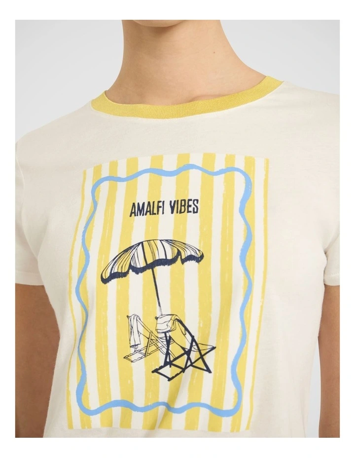 Couldn't Chair Less Tee in Ivory Multi image 3