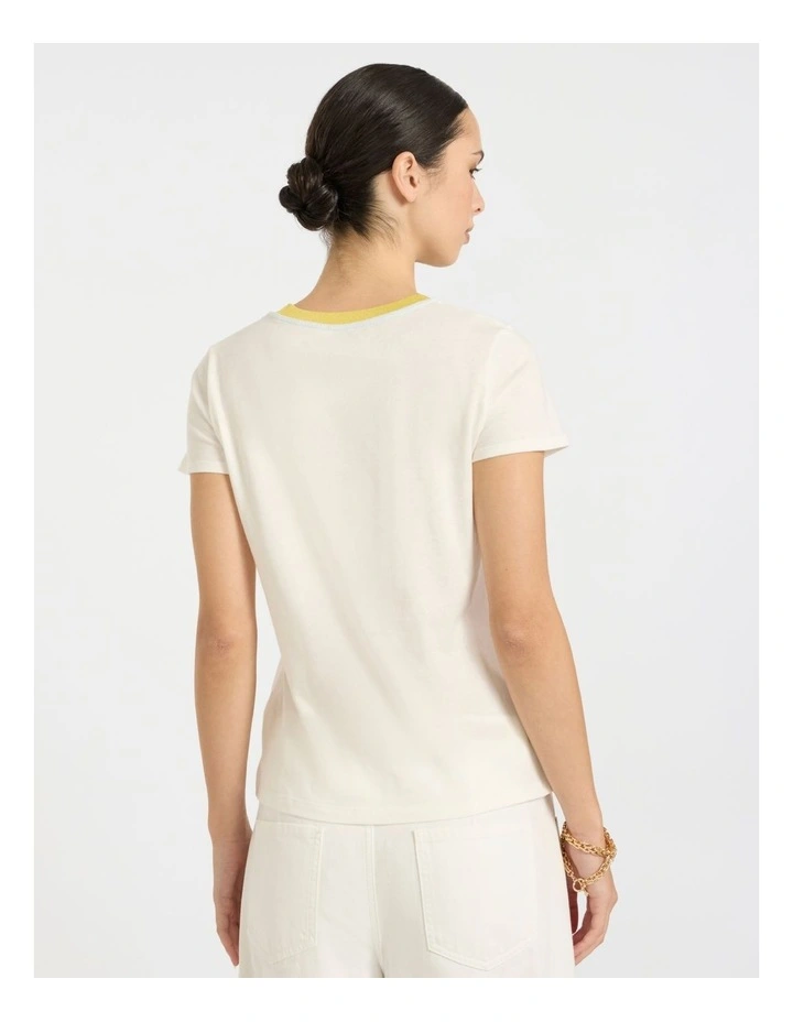 Couldn't Chair Less Tee in Ivory Multi image 4