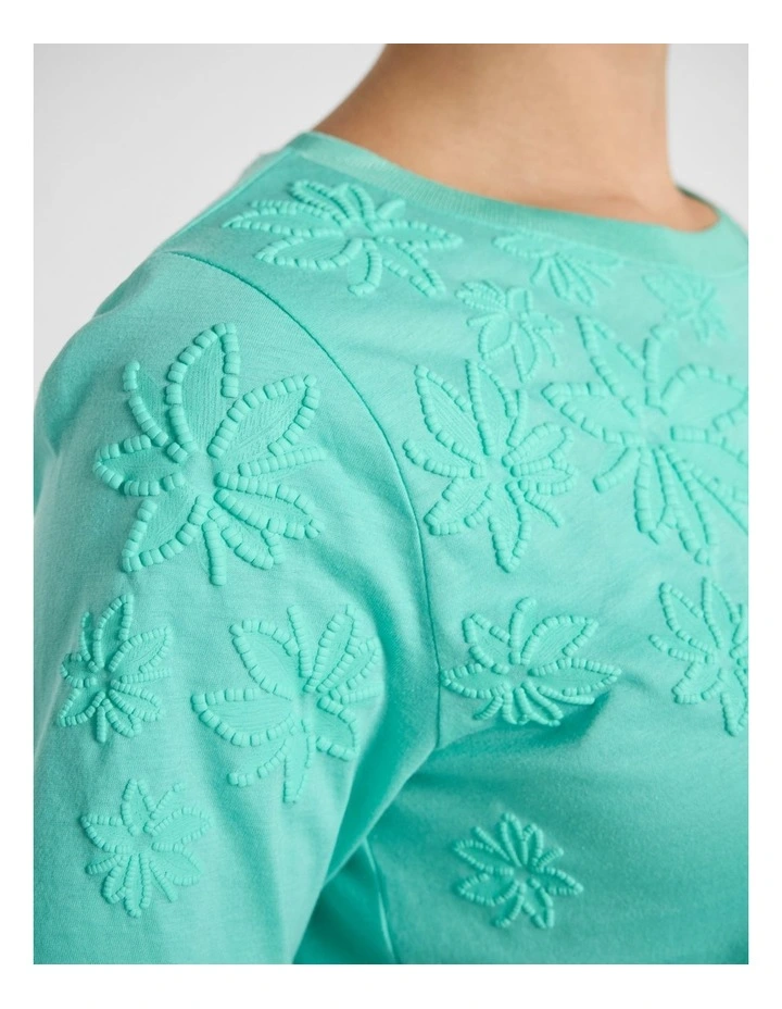 Diana Embroidered Tee in Jelly Mint image 4