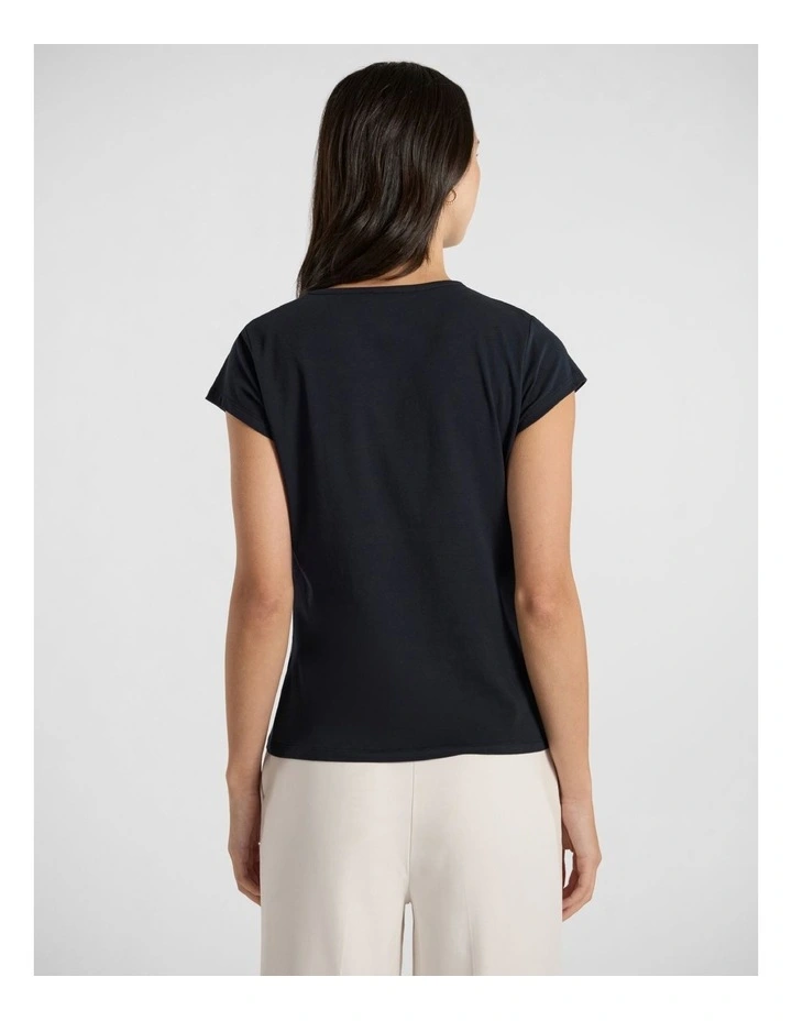 Pyra Pima Cotton Tee in Navy image 3