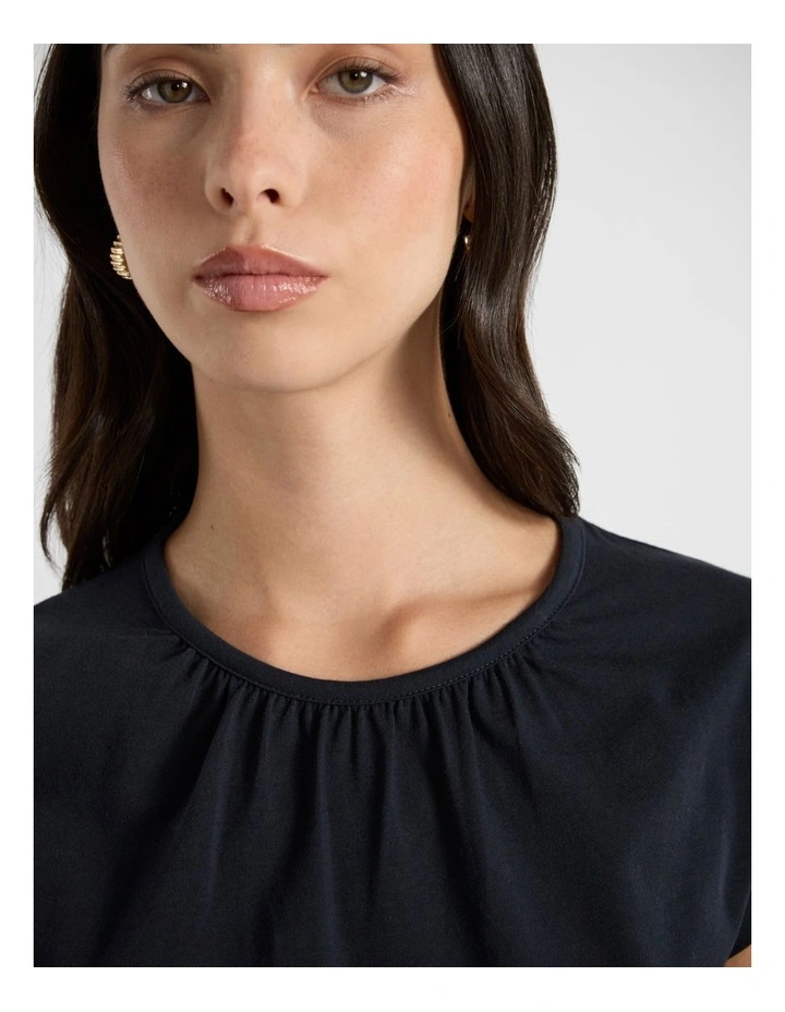 Pyra Pima Cotton Tee in Navy image 4