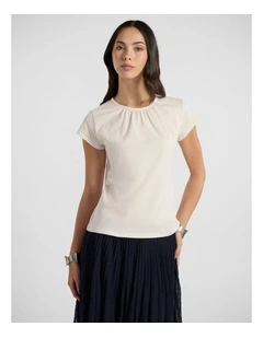 Pyra Pima Cotton Tee in Ivory