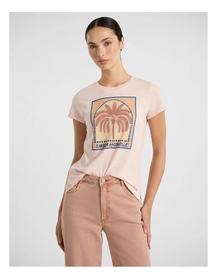 Leaf It To Me Tee in Pink Multi image 1