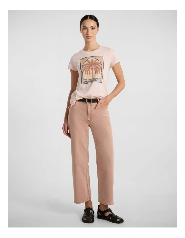 Leaf It To Me Tee in Pink Multi image 2