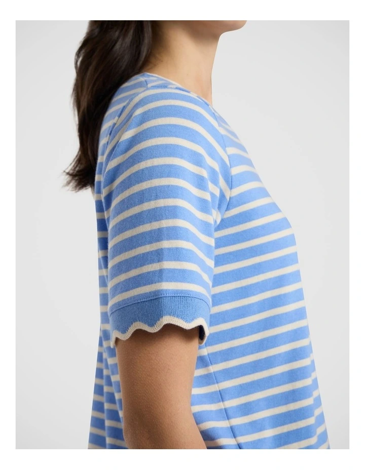 Leighton Stripe Tee in Blue Stripe image 3