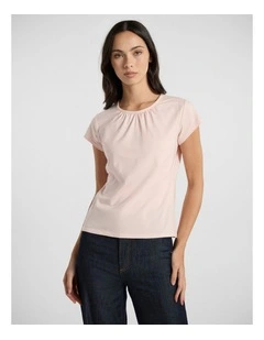 Pyra Pima Cotton Tee in Marshmallow