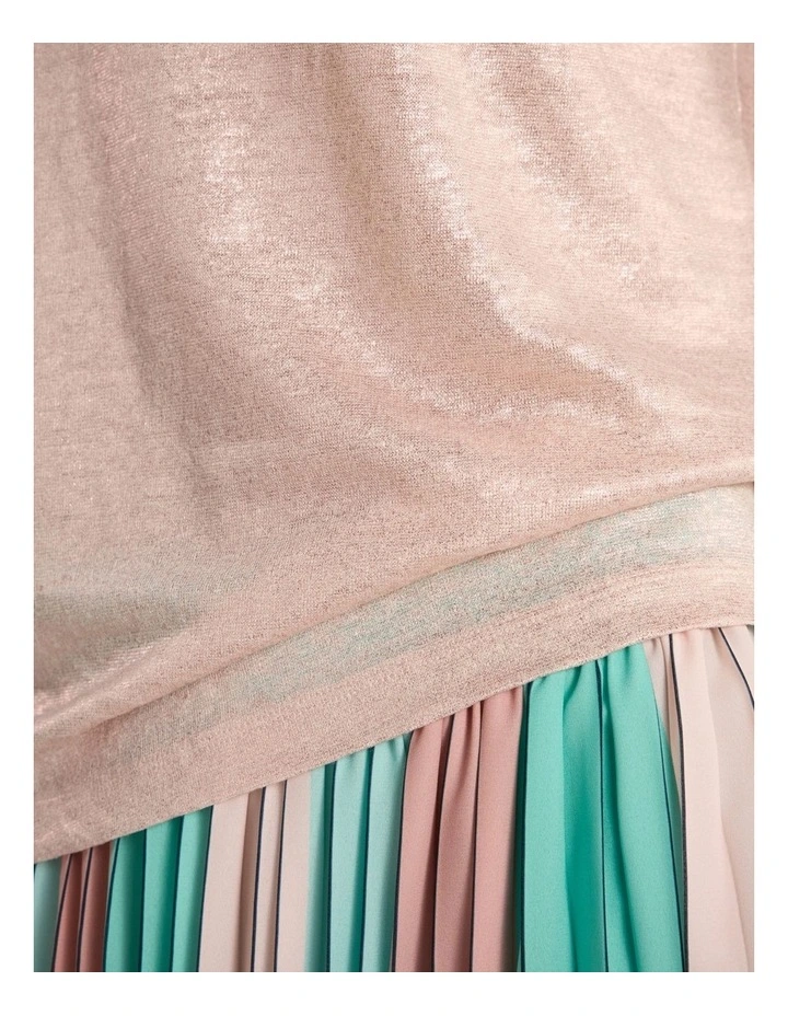 As Love Glows Foil Linen Tee in Marshmallow image 3