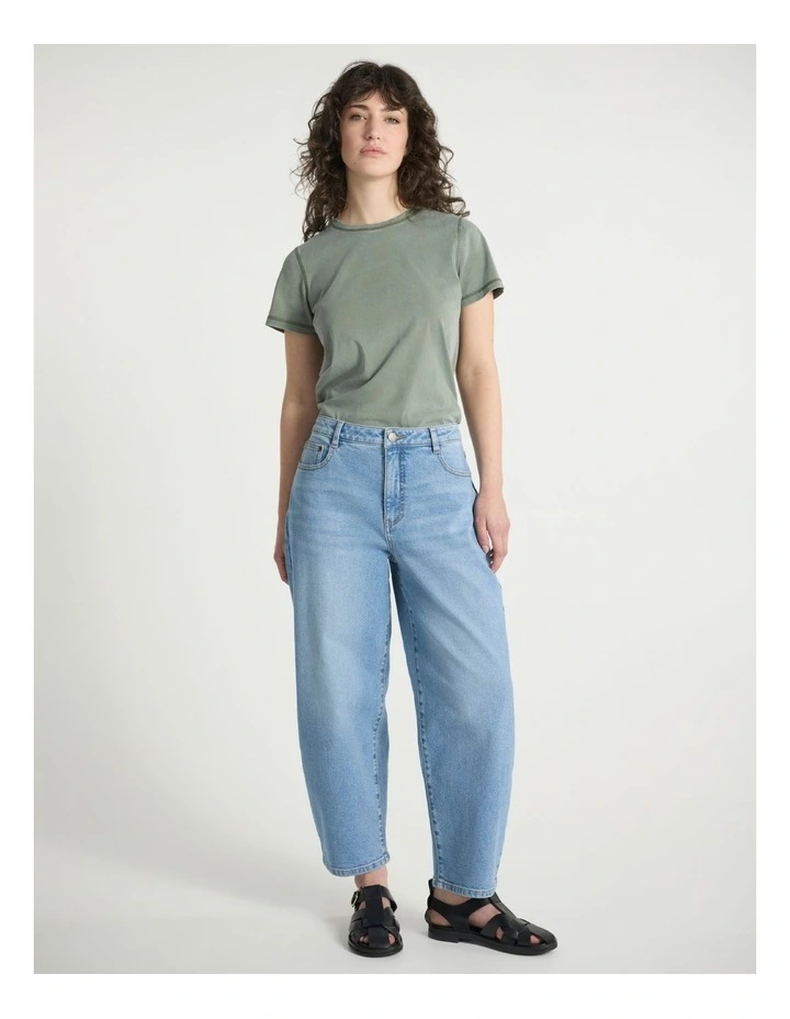 This Town Garment Dyed Tee in Olive Green image 2