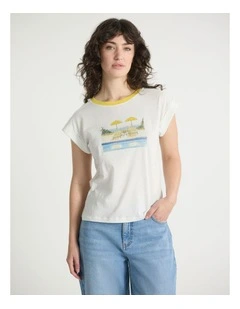 Take A Sea-Esta Tee in Ivory Multi