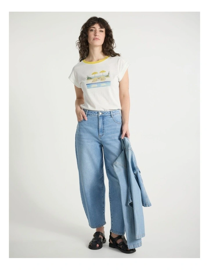Take A Sea-Esta Tee in Ivory Multi image 2