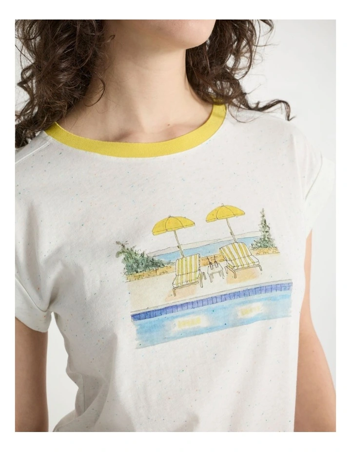 Take A Sea-Esta Tee in Ivory Multi image 4
