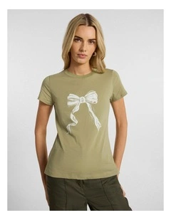 All Tied Up Tee in Khaki