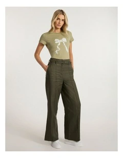 All Tied Up Tee in Khaki