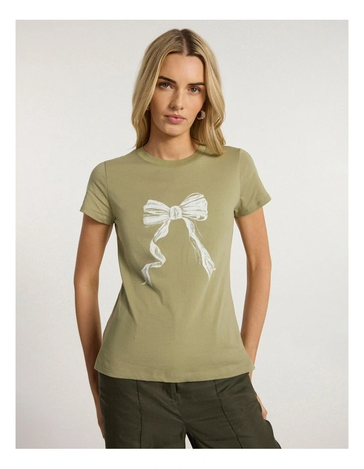 All Tied Up Tee in Khaki image 2