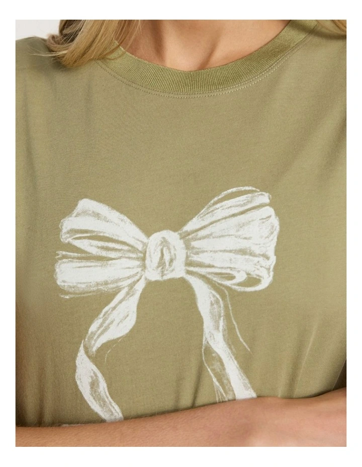 All Tied Up Tee in Khaki image 3