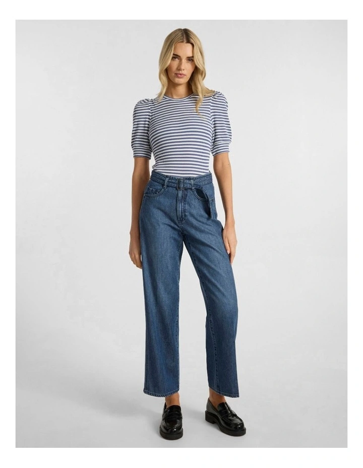Maybe Tomorrow Stripe Tee in Blue Stripe image 2