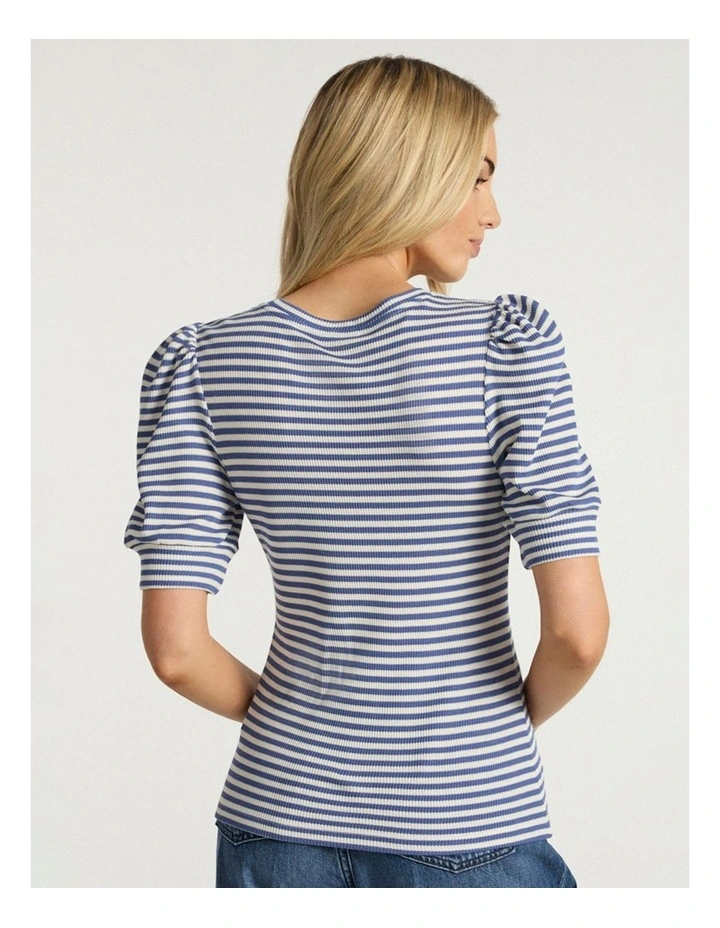 Maybe Tomorrow Stripe Tee in Blue Stripe image 3