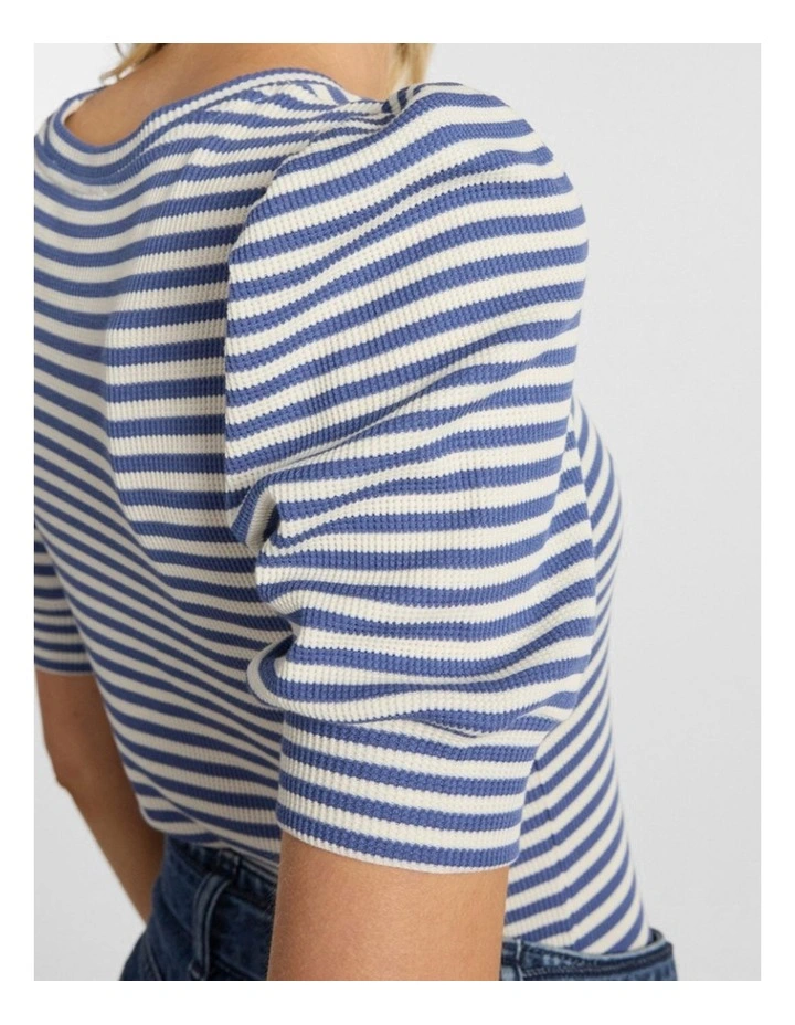 Maybe Tomorrow Stripe Tee in Blue Stripe image 4