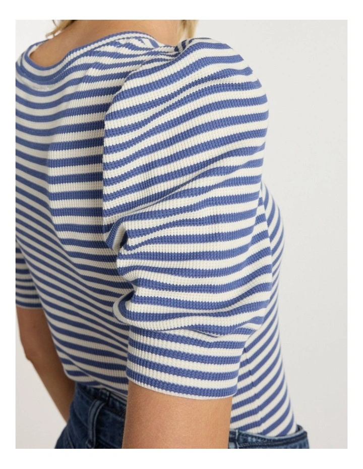 Maybe Tomorrow Stripe Tee in Blue Stripe image 4