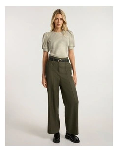 Maybe Tomorrow Stripe Tee in Khaki Stripe