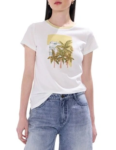 Palm Cove Tee in White