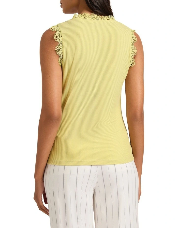 Sadie Lace Trim Tank in Prost image 2
