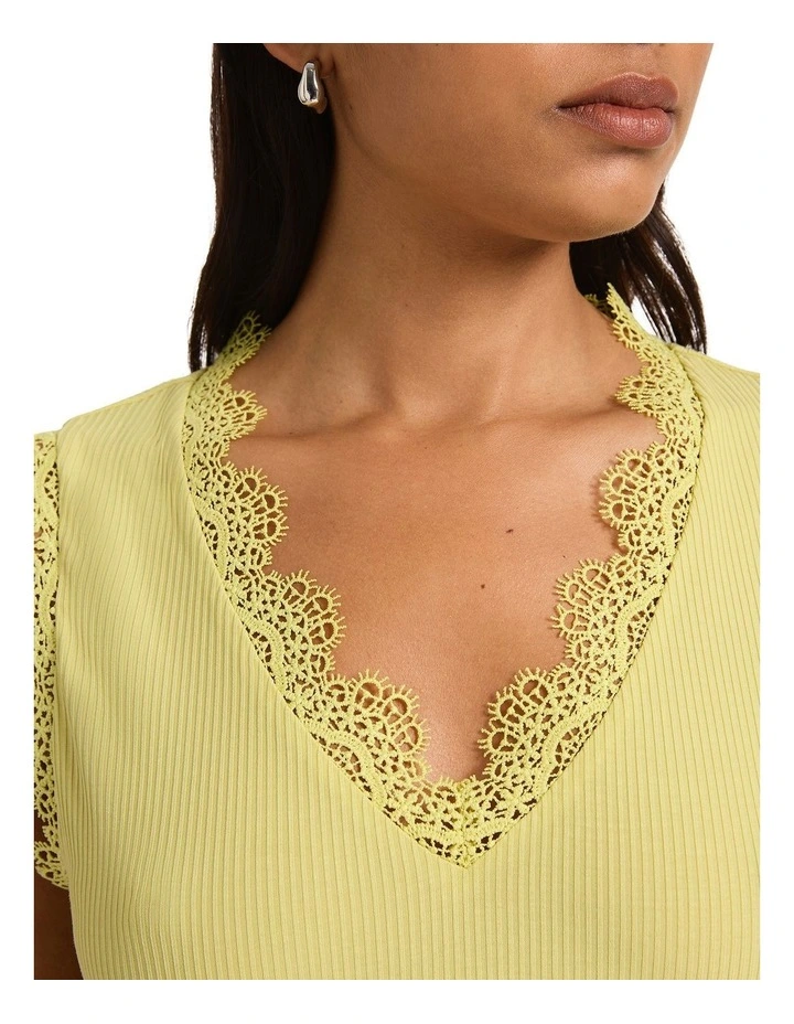 Sadie Lace Trim Tank in Prost image 3