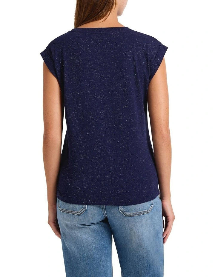 Spada Sparkle Tee in Navy image 2