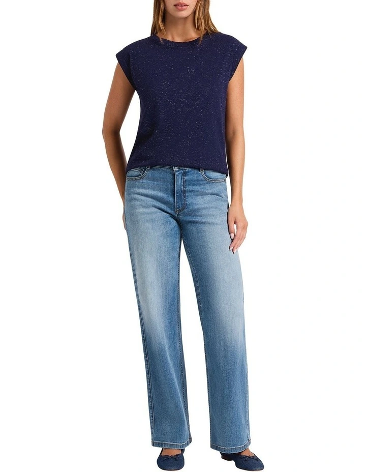 Spada Sparkle Tee in Navy image 4