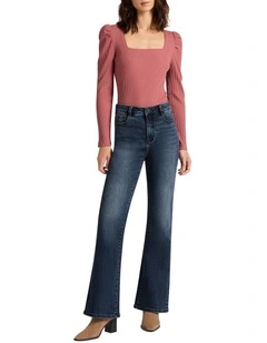 Call On Me Rib Top in Dusty Pink