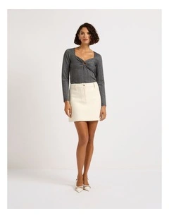 Shake It Off Rib Top in Black