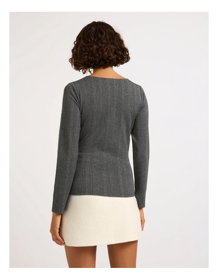 Shake It Off Rib Top in Black image 3
