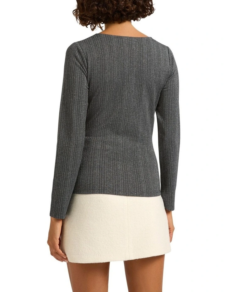 Shake It Off Rib Top in Black image 4