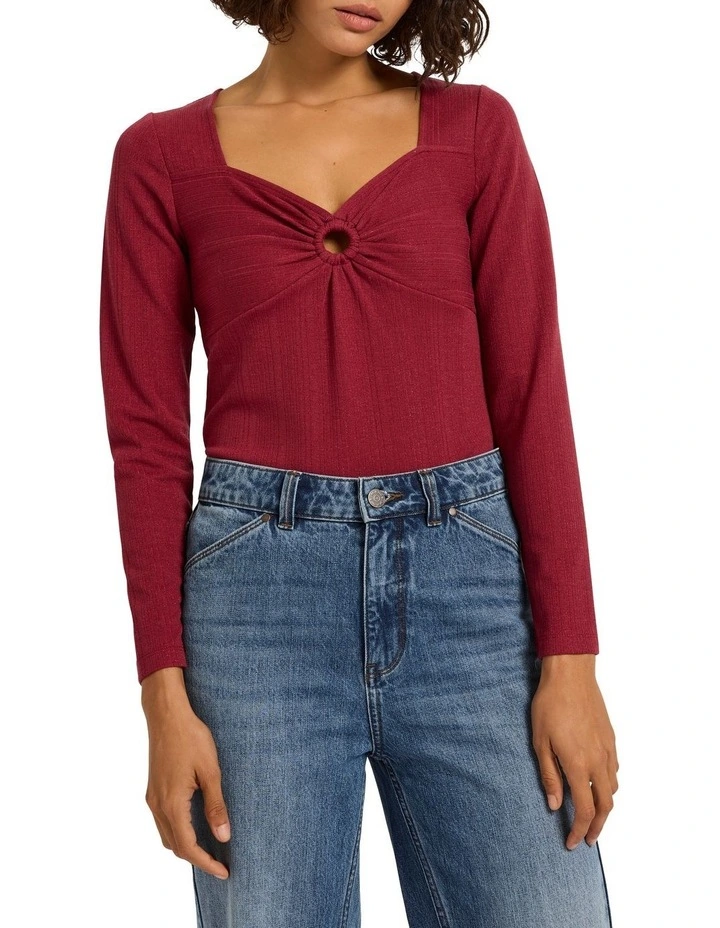 Shake It Off Rib Top in Fearless image 1
