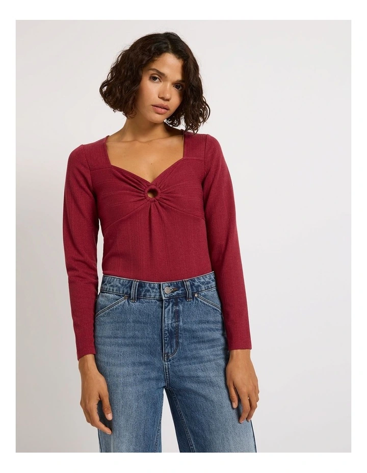Shake It Off Rib Top in Fearless image 2