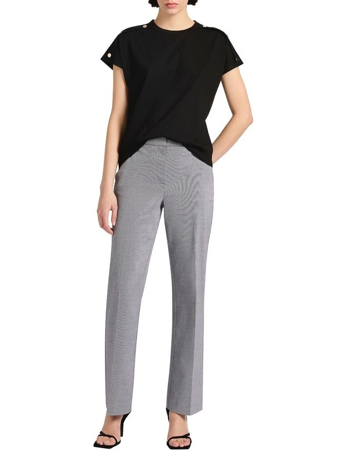 Ferguson Mercerised Cotton Tee in Black image 2