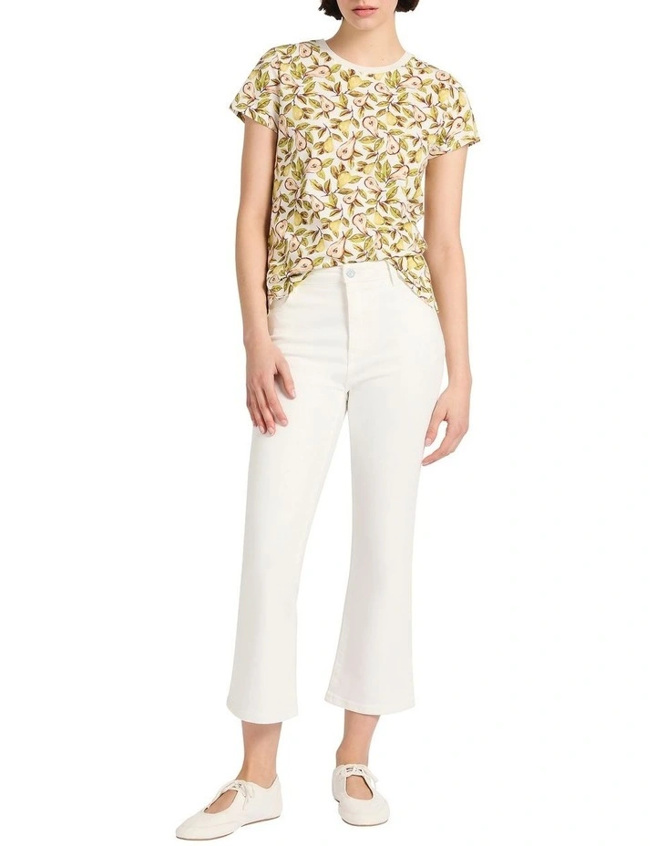 Pear-Suasion Tee in White Multi image 2