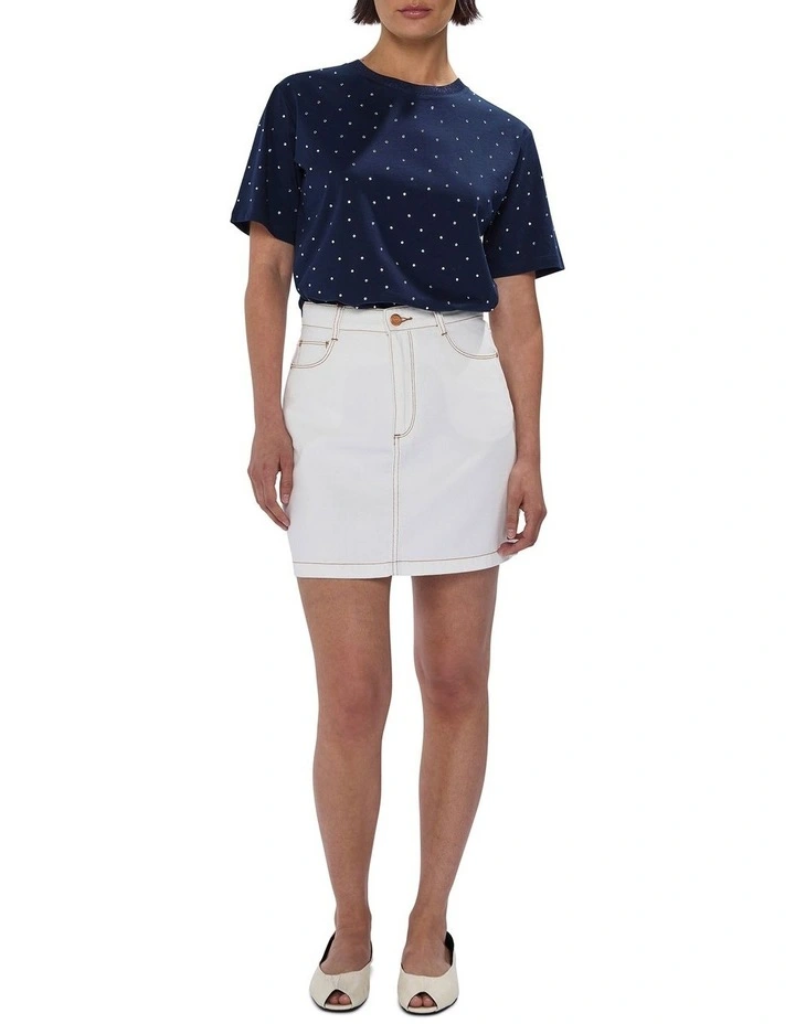 Amelie Hot Fix Tee in Navy image 2