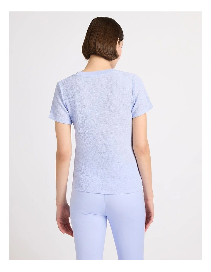 Mina Textured Tee in Periwinkle image 3