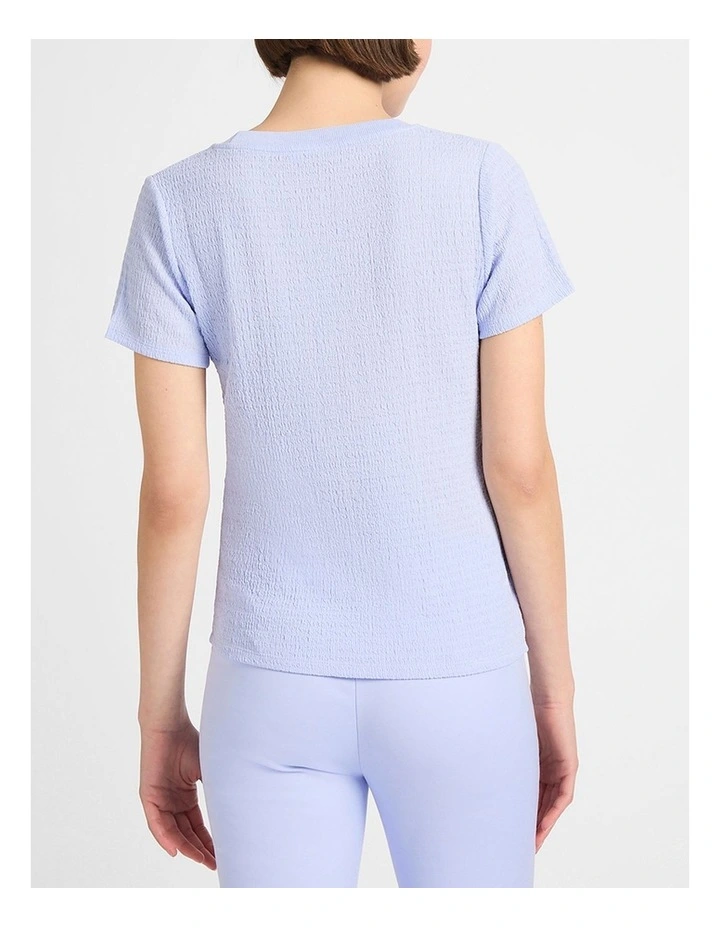 Mina Textured Tee in Periwinkle image 3