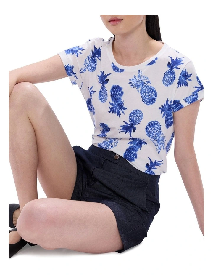 It's Sour Time Tee in White Multi image 3