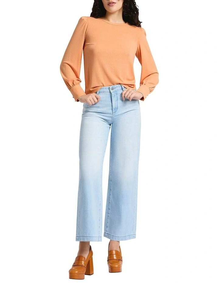 The Lost Spark Top in Peach Sparkle image 4