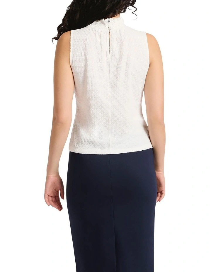 Ade Sleeveless Top in Ivory image 2