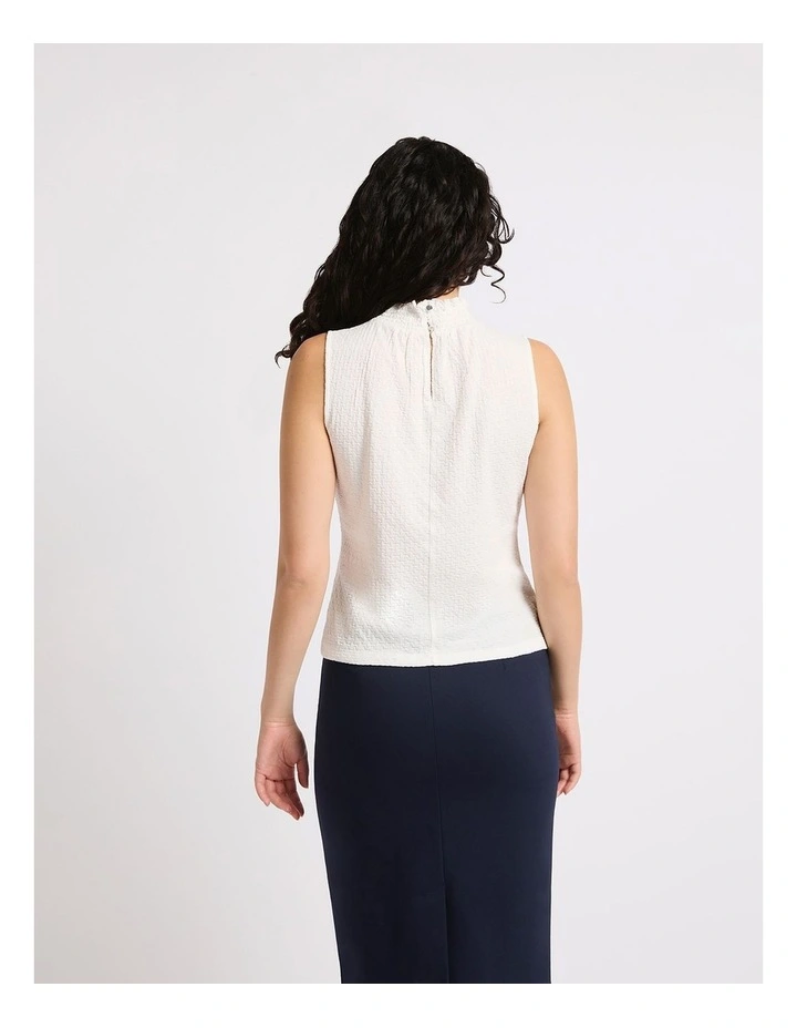 Ade Sleeveless Top in Ivory image 3